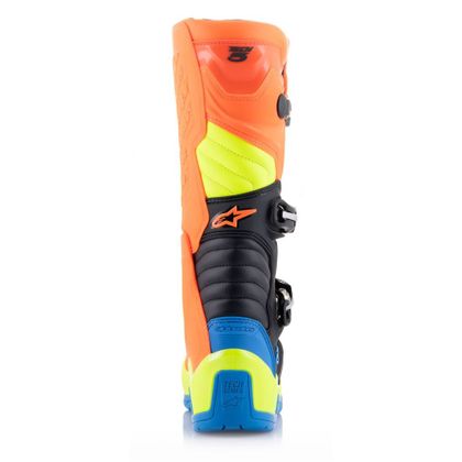 Bottes cross Alpinestars TECH 5 - ORANGE FLUO / ENAMEL BLUE / YELLOW FLUO 2023 - Orange / Bleu