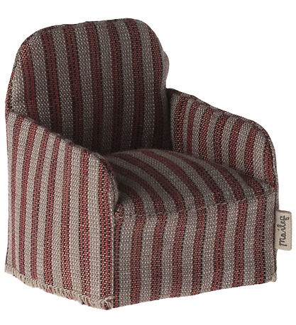 Maileg Miniatur Sessel - Maus - Rot/Stripe