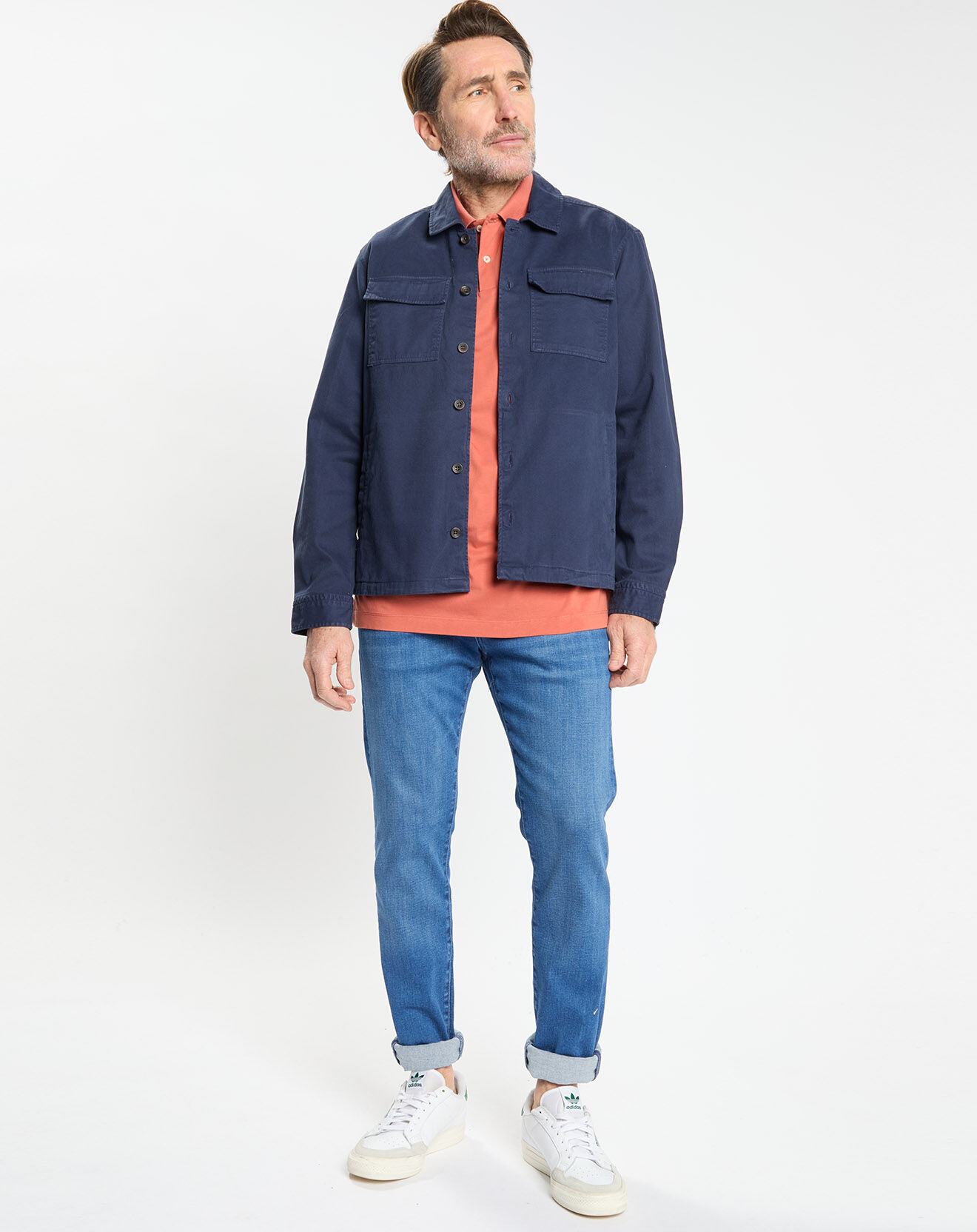 Hackett London Surchemise en Twill Canvas bleu marine