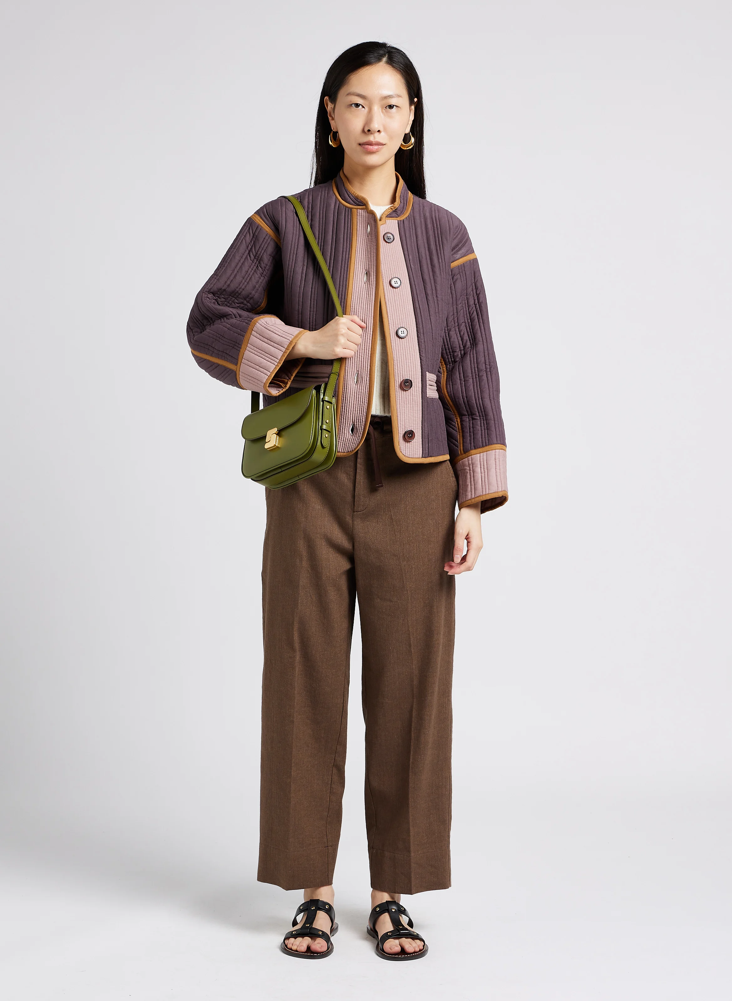 LYNE - Gilet court boutonné| Beige