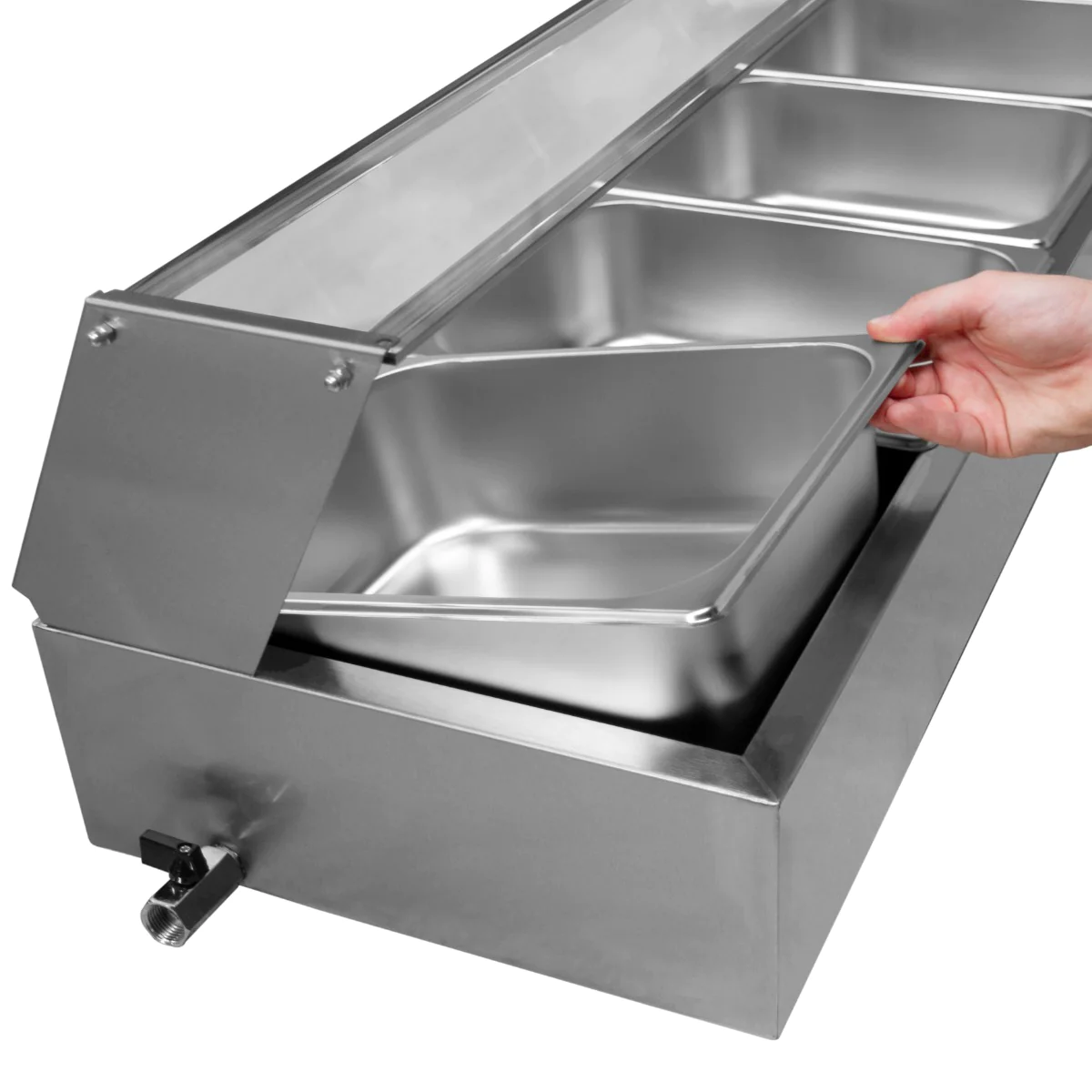 KuKoo Vitrine Bain Marie Professionnel à 5 Bacs Kukoo