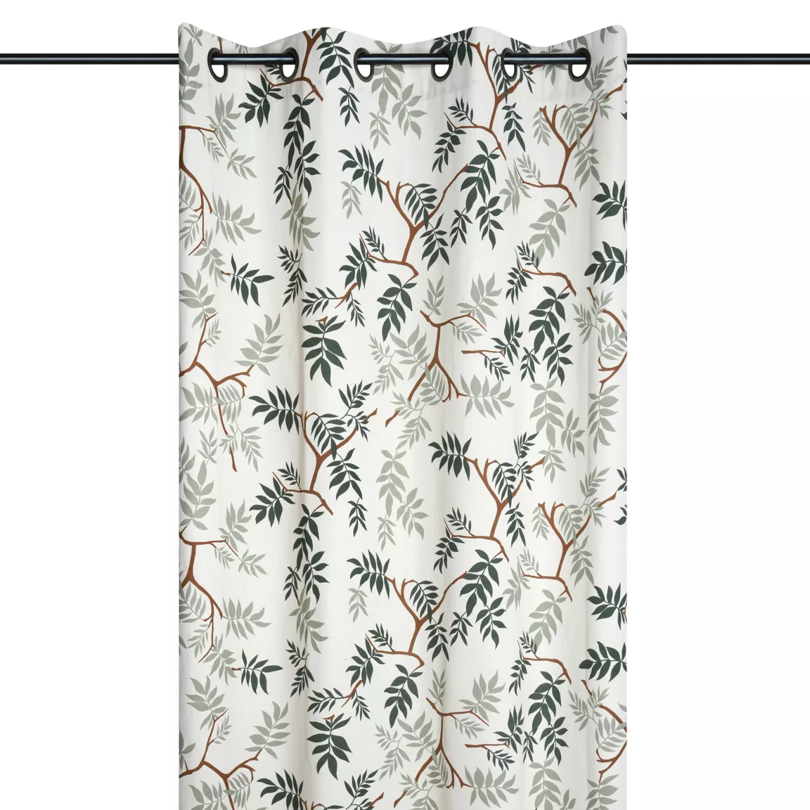Rideau coton recyclé (140 x 260 cm) Botanys Ecru