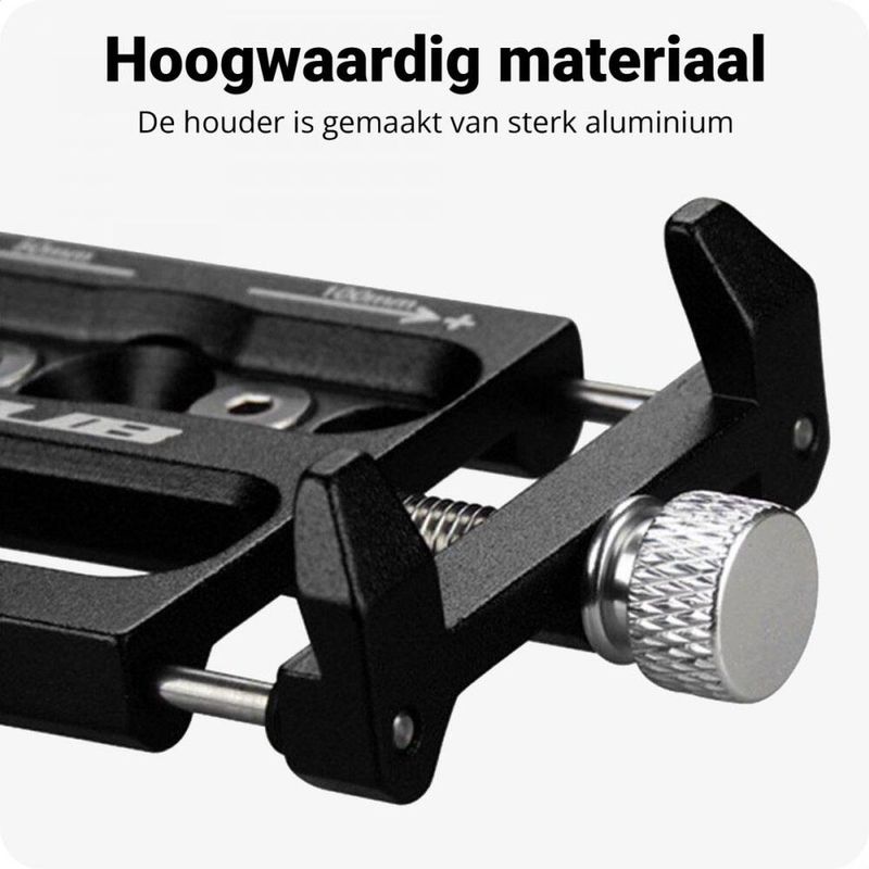 GUB - Universele Fiets Telefoonhouder - Smartphone - Zwart - Aluminium