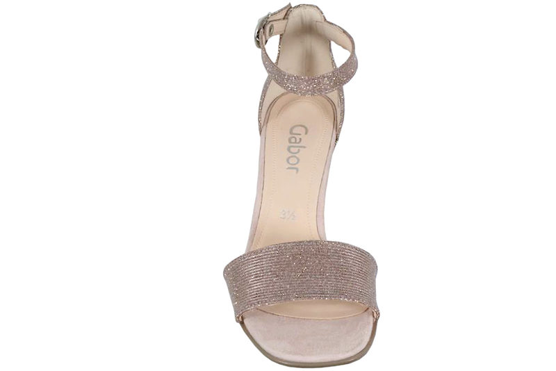 GABOR SANDAL I ROSEGOLD SKIND PÅ HÆL