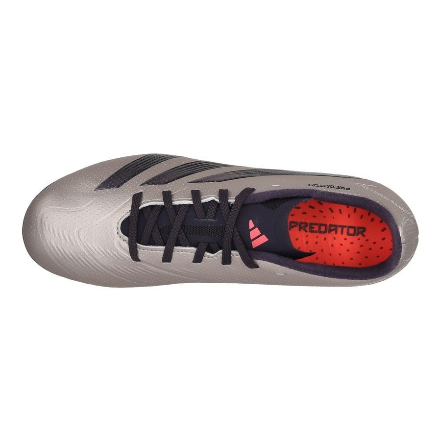 adidas Predator League MG Vivid Horizon - Argenté/Aurora Black/Turbo Enfant