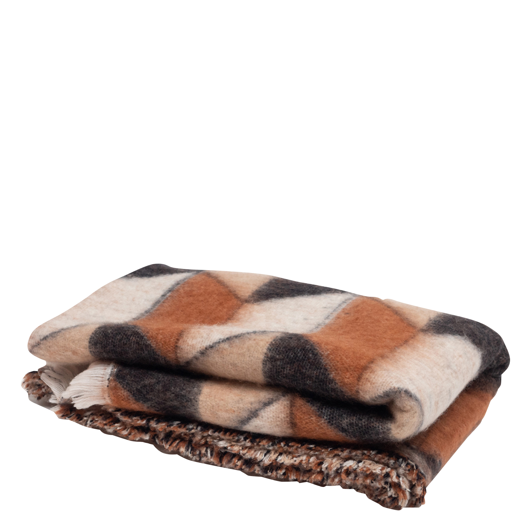 Plaid 230x135cm en laine mélangée | Marron