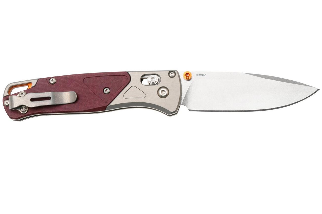Benchmade Bugout 535-09 Stonewashed CPM S90V, Gray Aluminum Redstone Richlite, zakmes