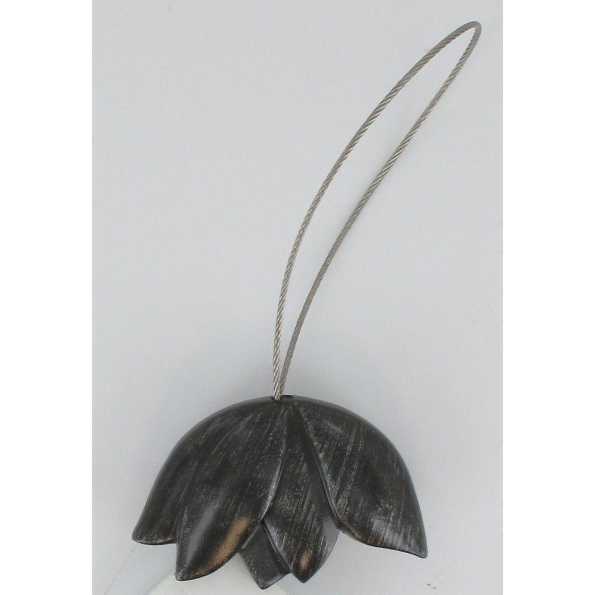EMBRASSE RESINE AIMANTEE TULIPE PM NOIR ARGENT