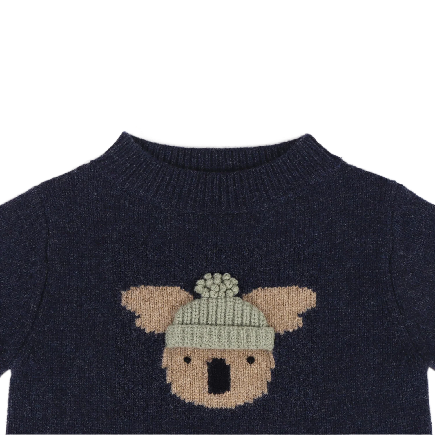 Denn Merino Wool Sweater | Koala | Blue Marine Melange
