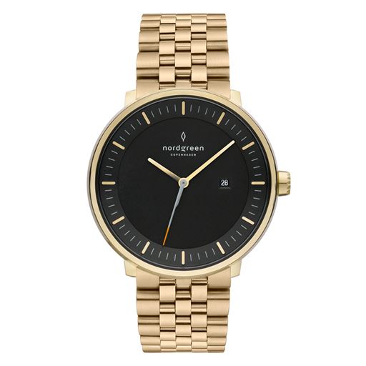 Nordgreen Philosopher PH36GO5LGOBL Ur, Guld/Sort, 36 mm