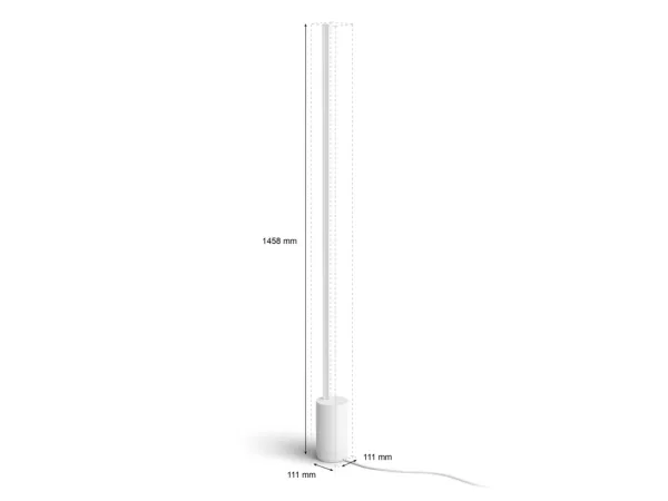 Philips Hue White and Color Ambiance Gradient Signe - Gulvlampe - LED - 29 W - 16 millioner farver/varmt til køligt hvidt lys - 2000-6500 K - hvid