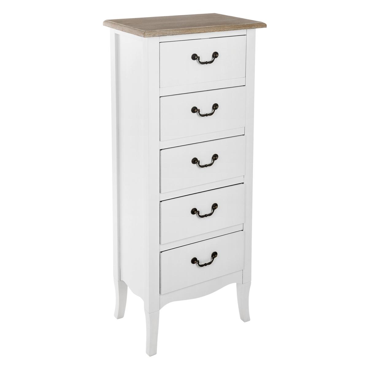 CHIFFONNIER 5 TIROIRS BLANC CHRYSA