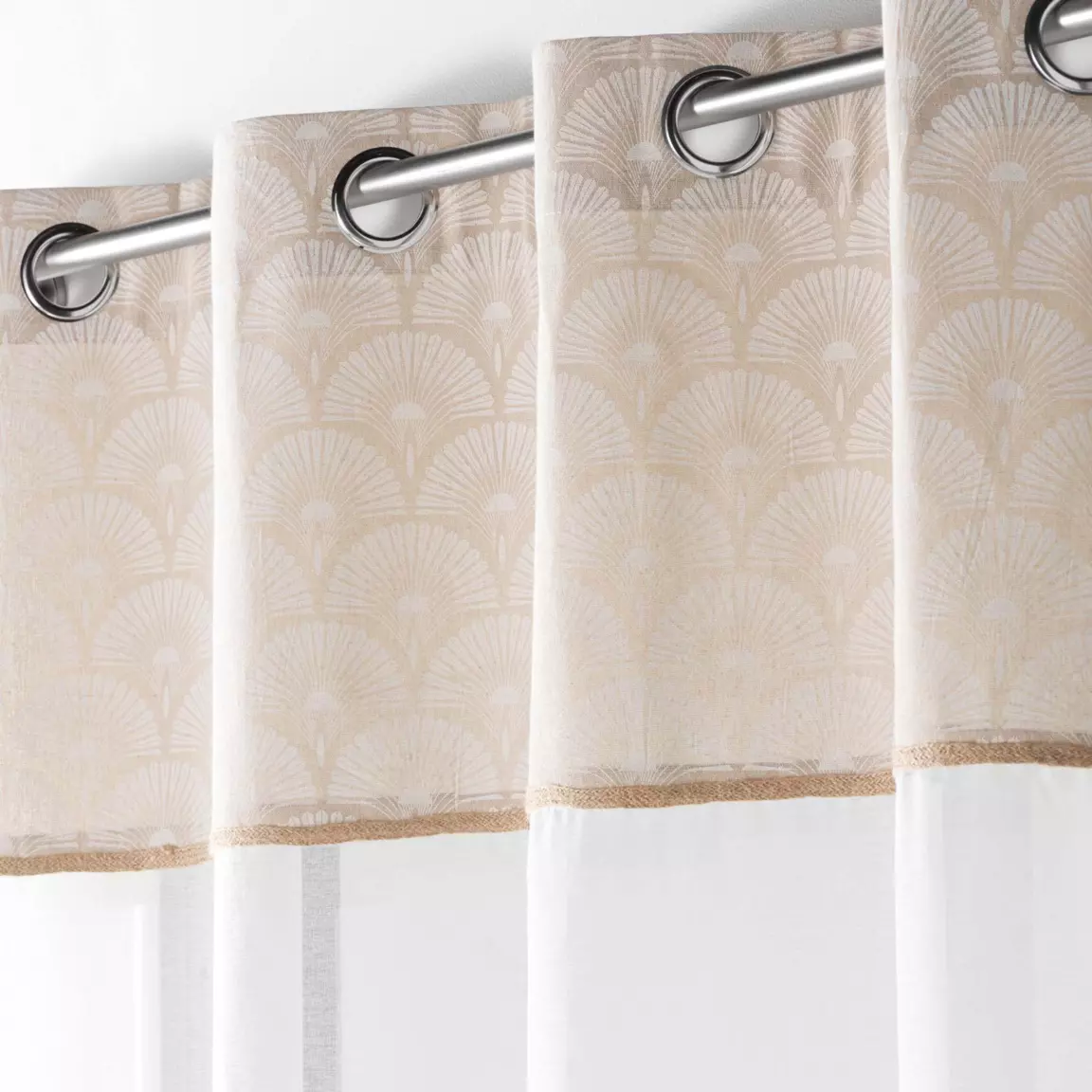 Voilage œillets coton (140 x 240 cm) Bahina Beige