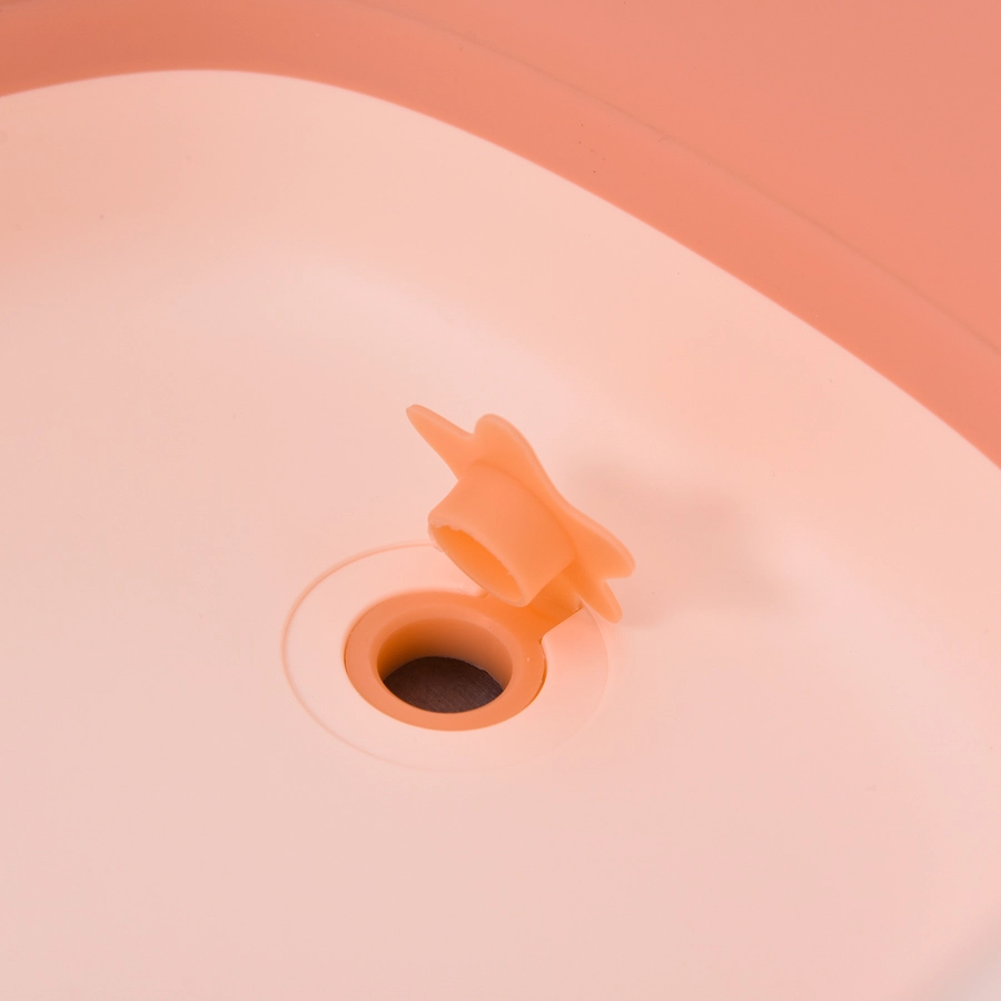 HOMCOM Ergonomische Babybadewanne zum zusammenklappen rosa