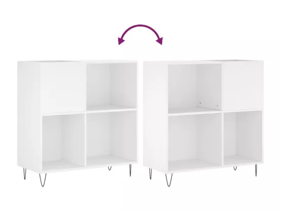 Armoire à disques blanc 84,5x38x89 cm bois d'ingénierie