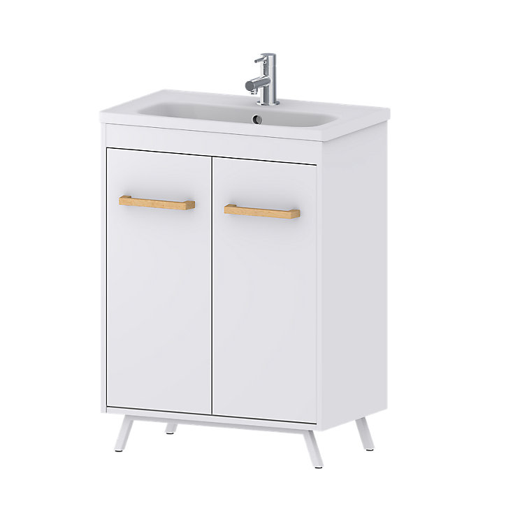 Plan vasque céramique GoodHome Towan 60 cm