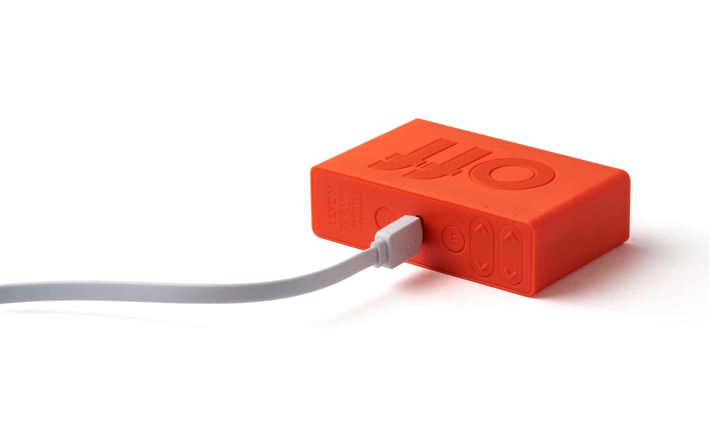 Digitalwecker Flip Mini OrangeMini LCD-Wecker mit Umkehrfunktion (On/Off)