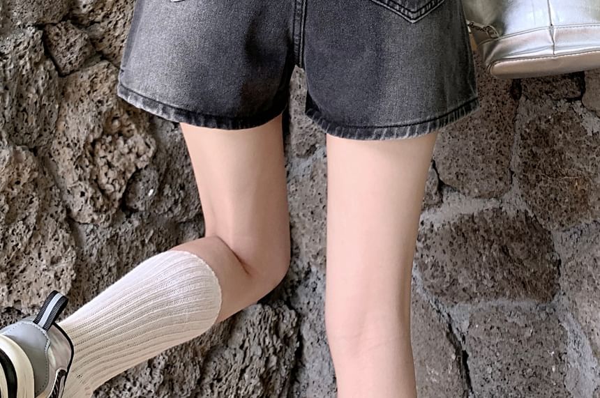 Girliepairs - Denim shorts met hoge taille