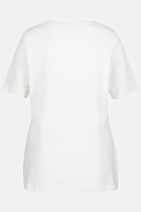 T-Shirts, 2er-Pack, V-Ausschnitt, Halbarm, Biobaumwolle