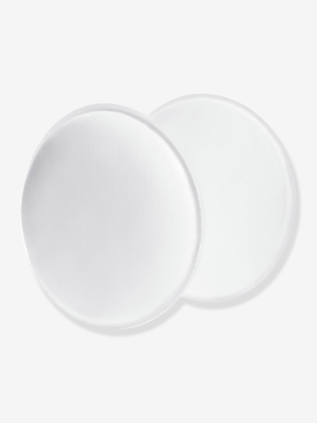 Caixa com 4 absorventes de amamentação laváveis Safe & Dry MEDELA, tamanho médio, brancos e macios.