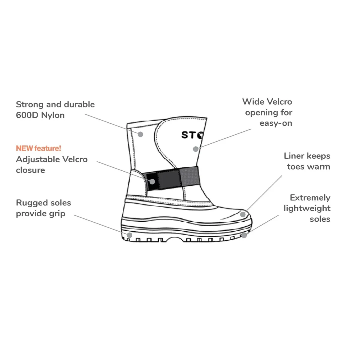 Stonz Botte Hiver Trek Haze Rose Pointures 5-9