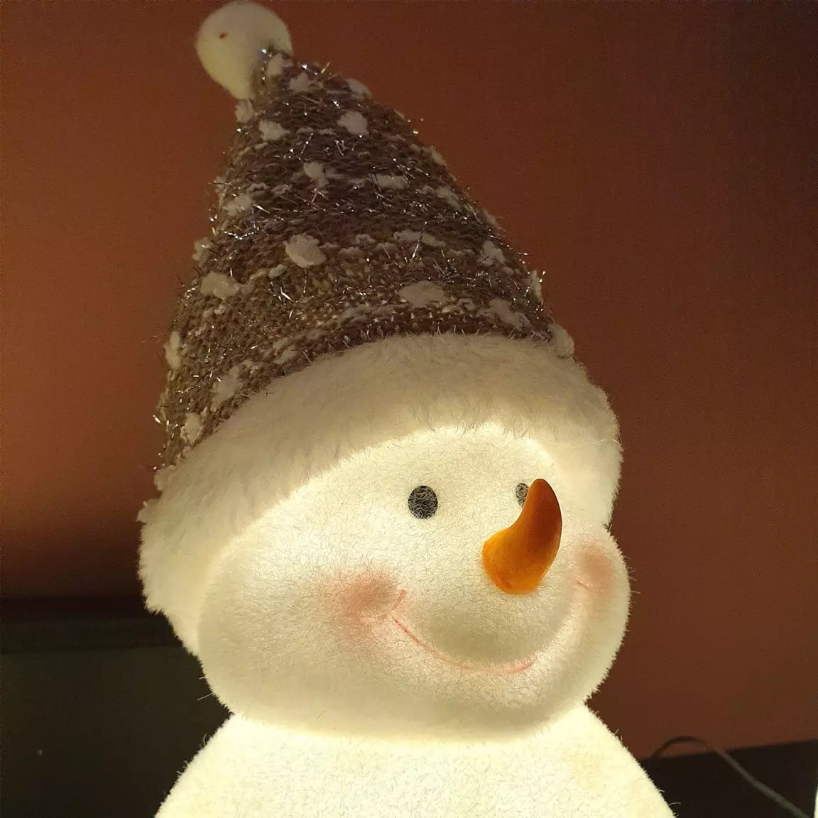Bonhomme de neige lumineux à piles 4 LED (H31 cm ) Ennery Blanc chaud