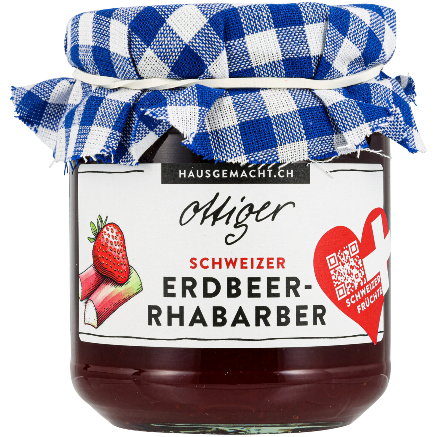 Ottiger Konfitüre CH Erdbeer & Rhabarber