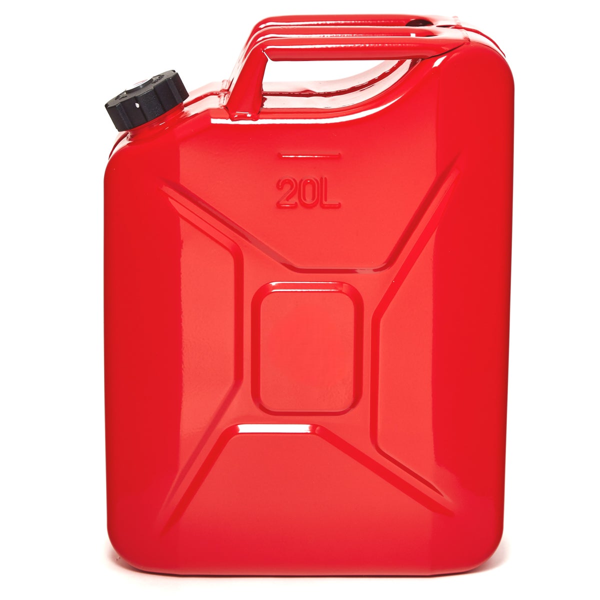 BW Metalen Brandstofbussen, Benzineblikken, 2 x 20 Liter met Schroefdop - Rood - RAL 3000 - TÜV-getest en UN-goedgekeurd - Gemaakt in Europa
