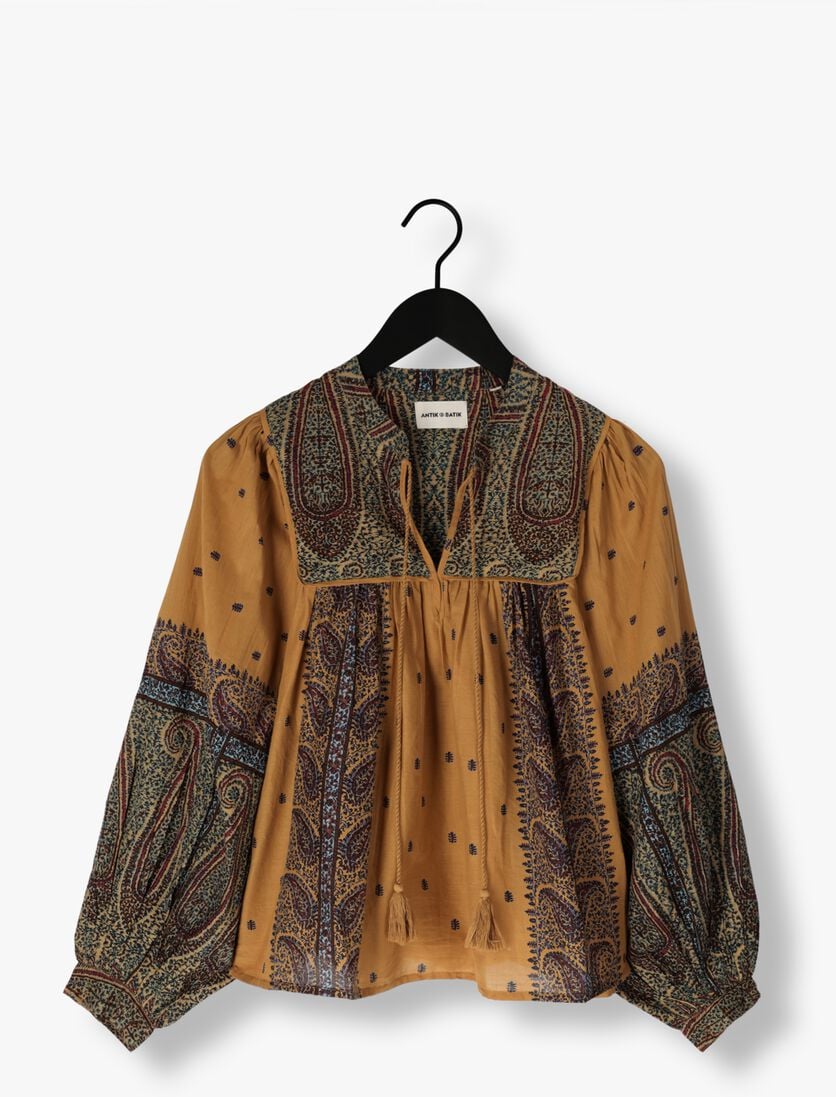 ANTIK BATIK camel antik batik blouse hida blouse