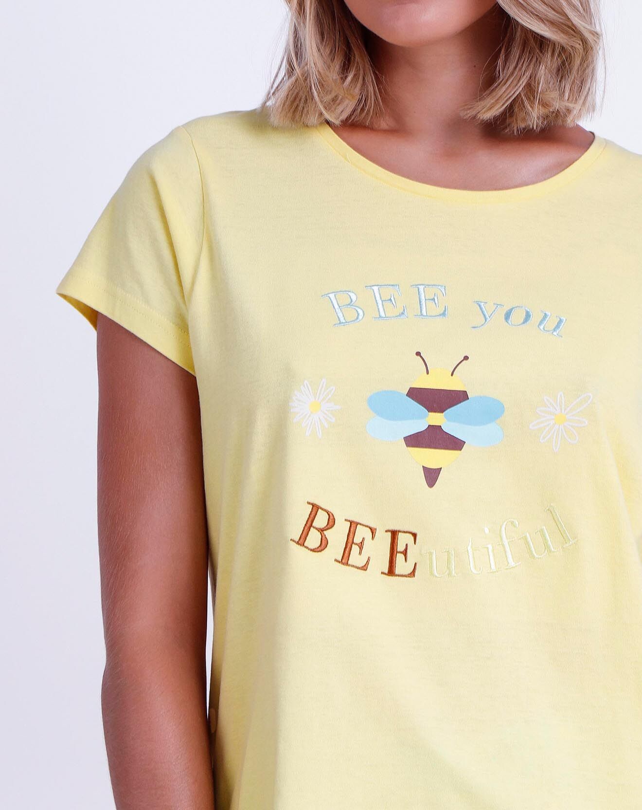 Admas Pyjama T-Shirt & Short Aaliyah jaune/bleu
