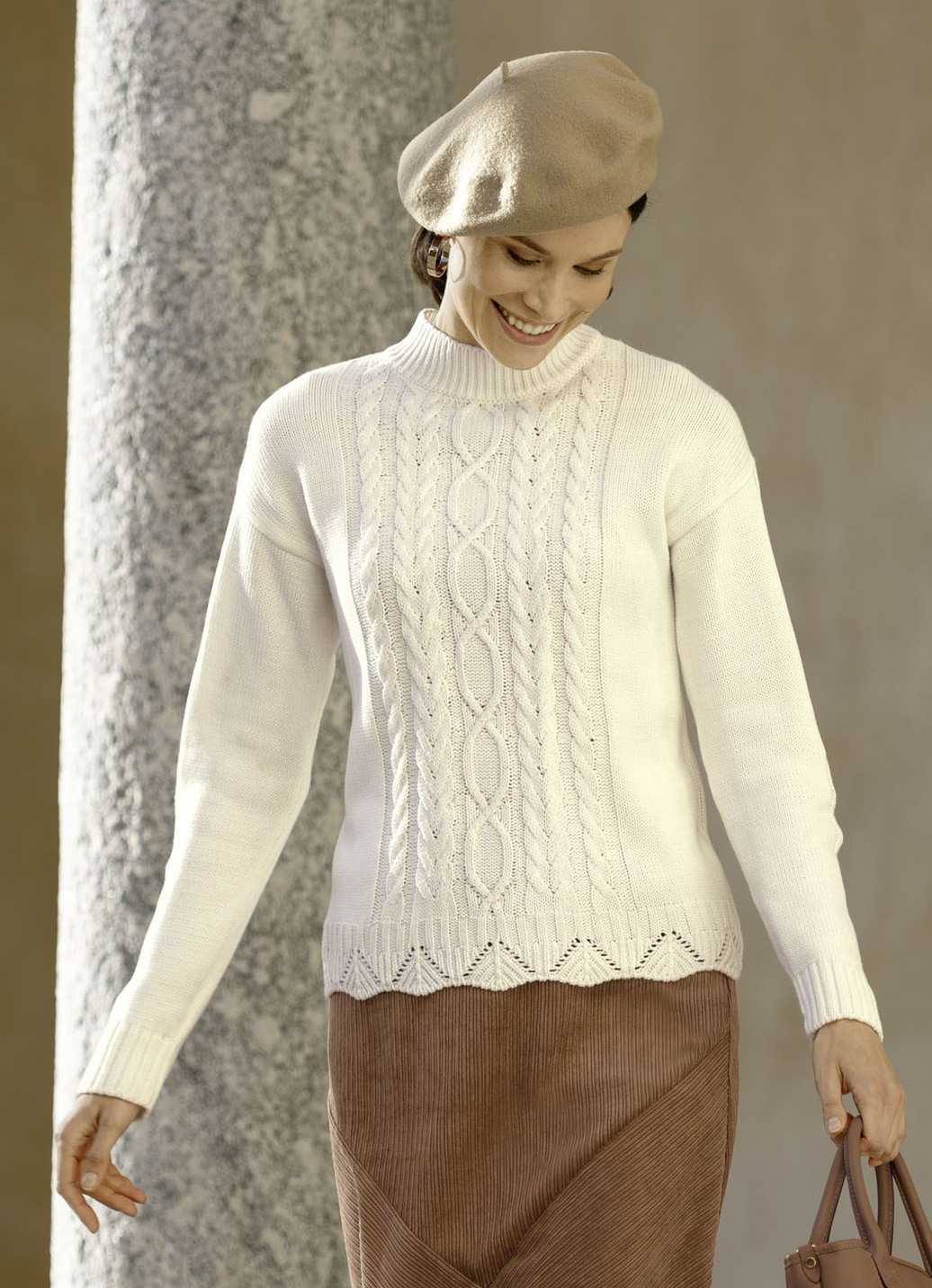 Pullover in Strukturmix