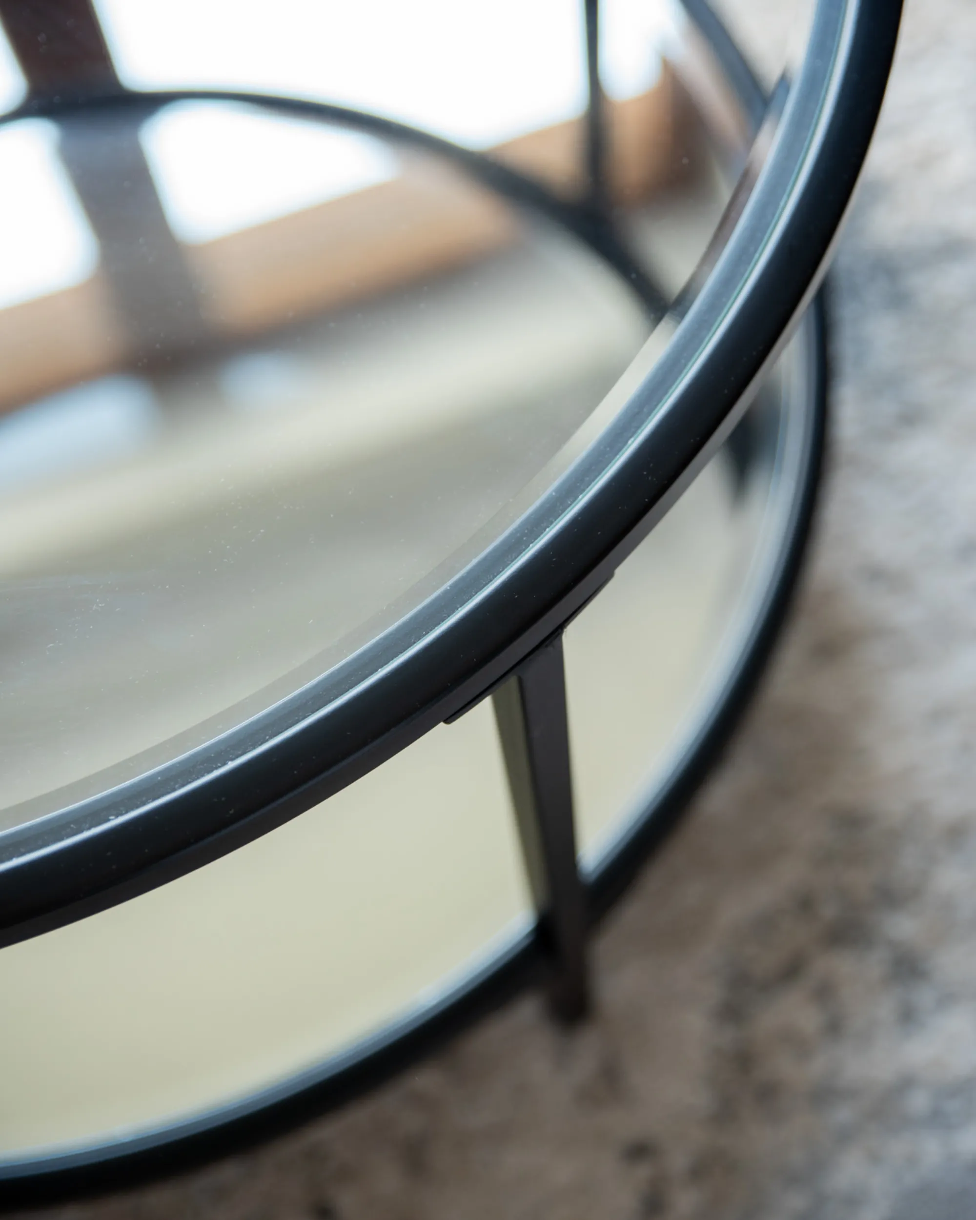 Salontafel BIRNEY Veiligheidsglas Zwart