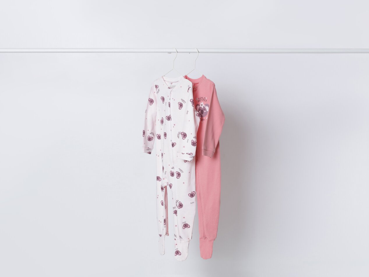 Conjunto com 2 pijamas com zíper - Rosa Claro