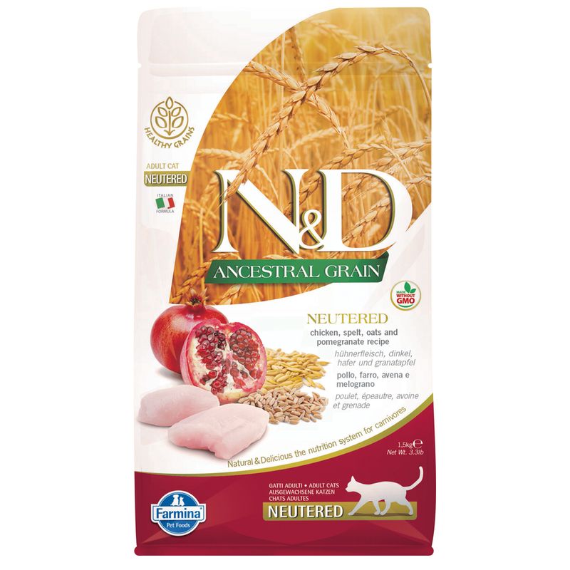 Farmina N&D Ancestral Grain Neutered poulet et grenade