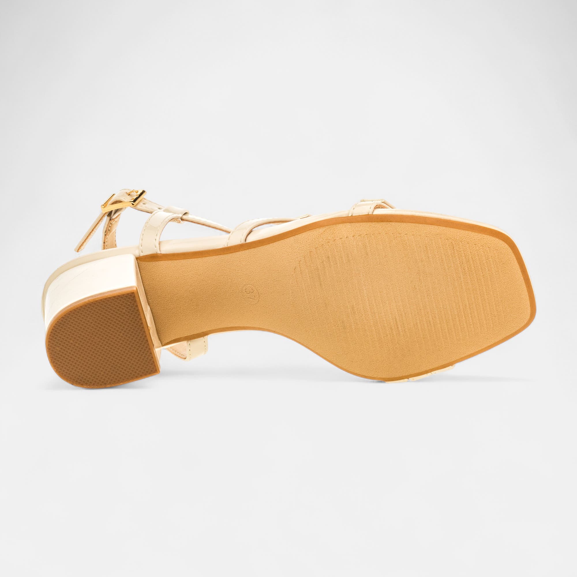 Nu-pieds à talon Femme beige