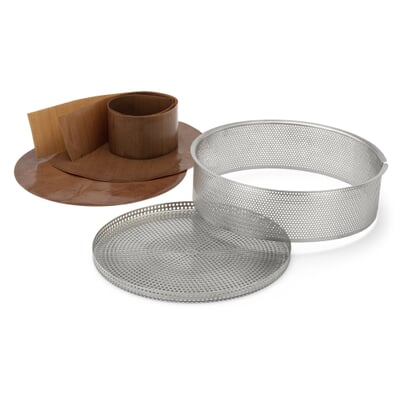 Käsekuchenform Edelstahl perforiert, 24 cm