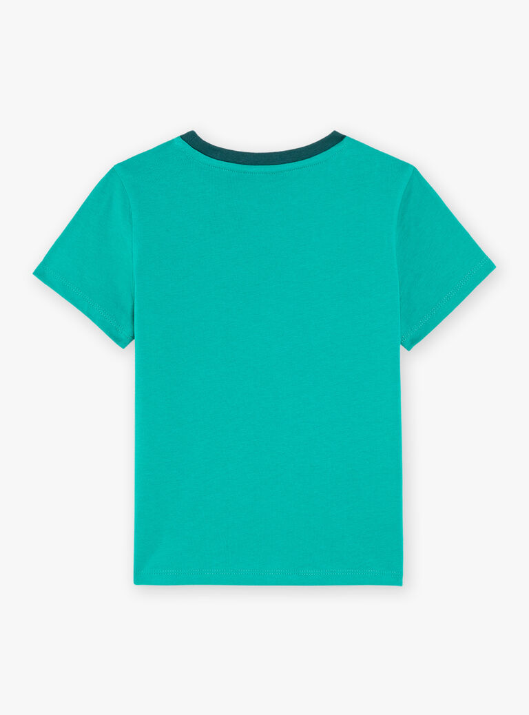 T-shirt vert dinosaure et vélos phosphorescents