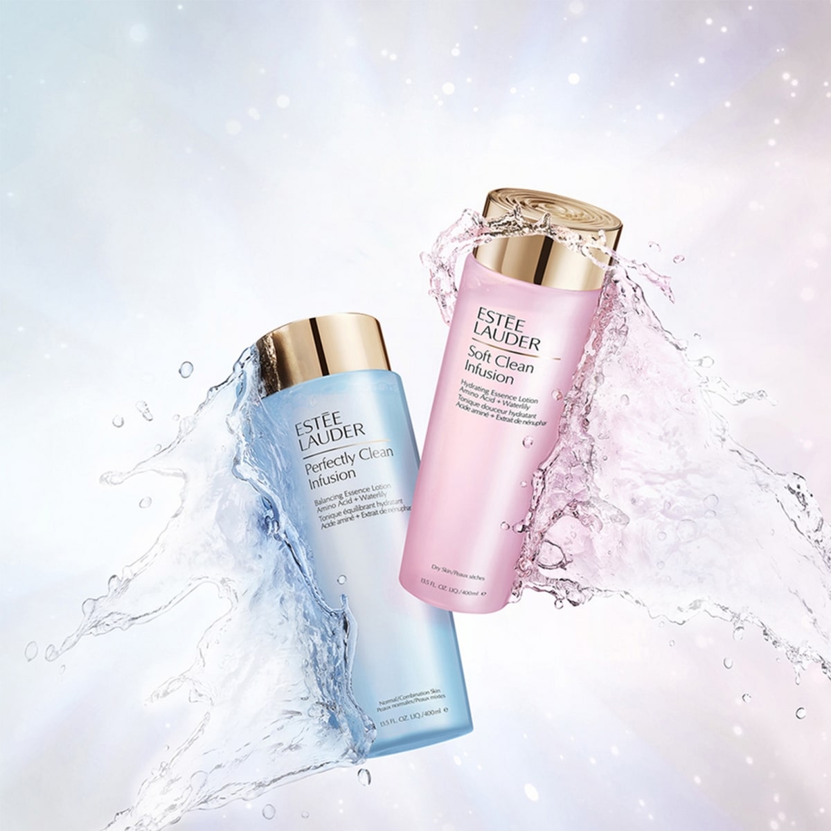 ESTEE LAUDER Soft Clean Infusion Tonique Douceur Hydratant Acide Aminé + Extrait de Nénuphar
