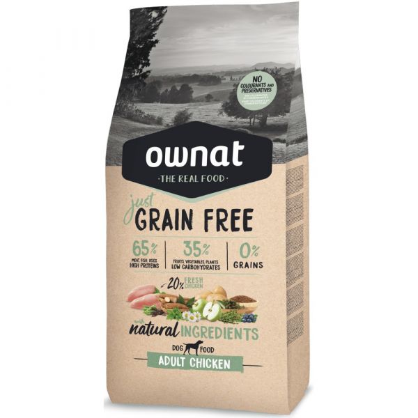 Ownat Just Grain Free Adult Chicken Dog 14Kg