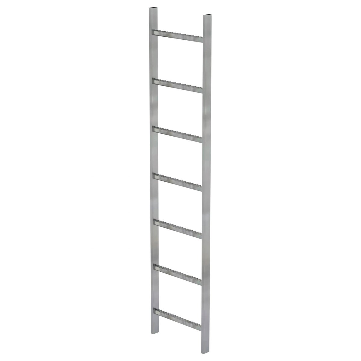 MUNK schachtladder, gegalvaniseerd staal, 400 mm breed, 7 sporten, 1,96 m lang