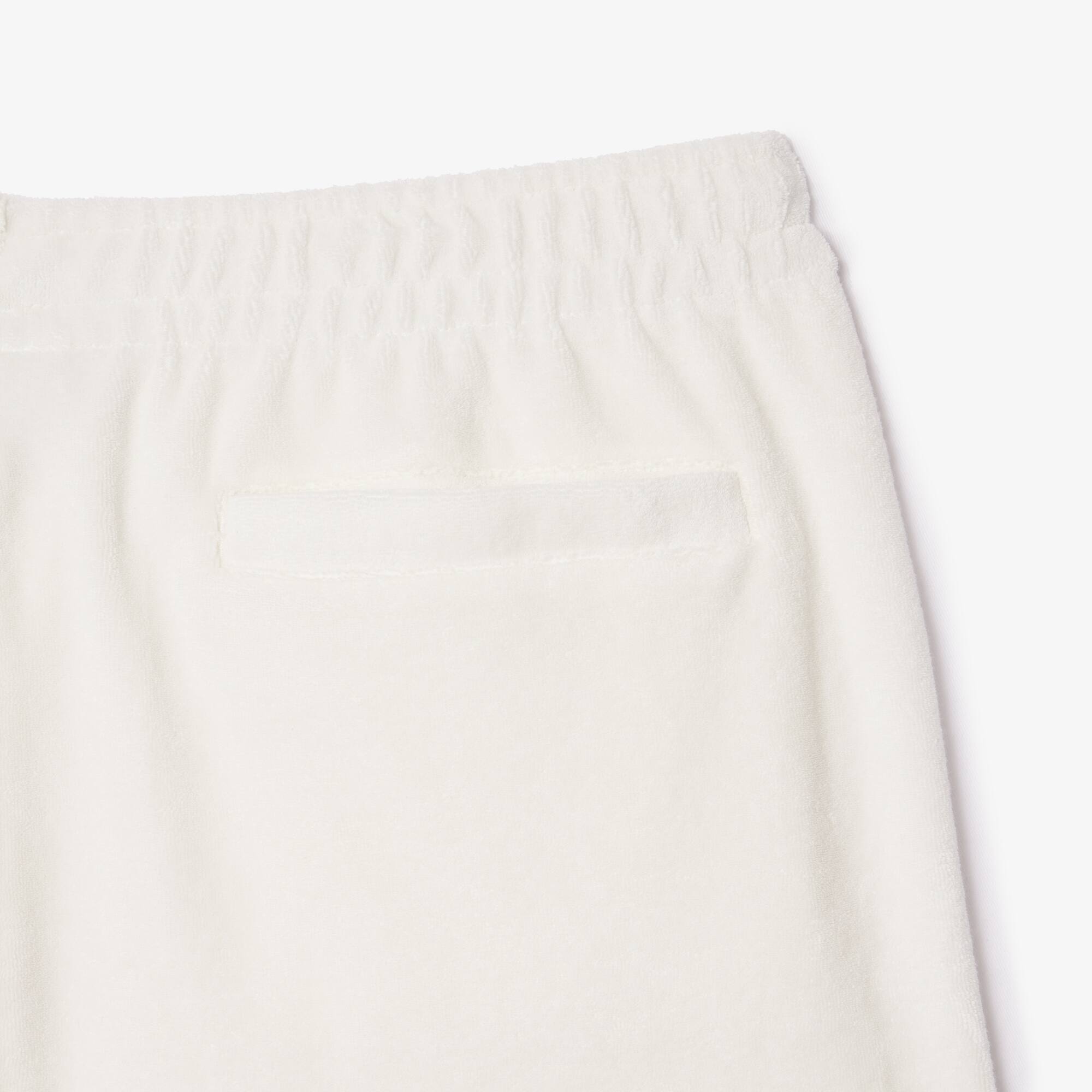 Paris-Shorts aus Frottee-Strickware Bermudas - Weiss - Lacoste - Herren