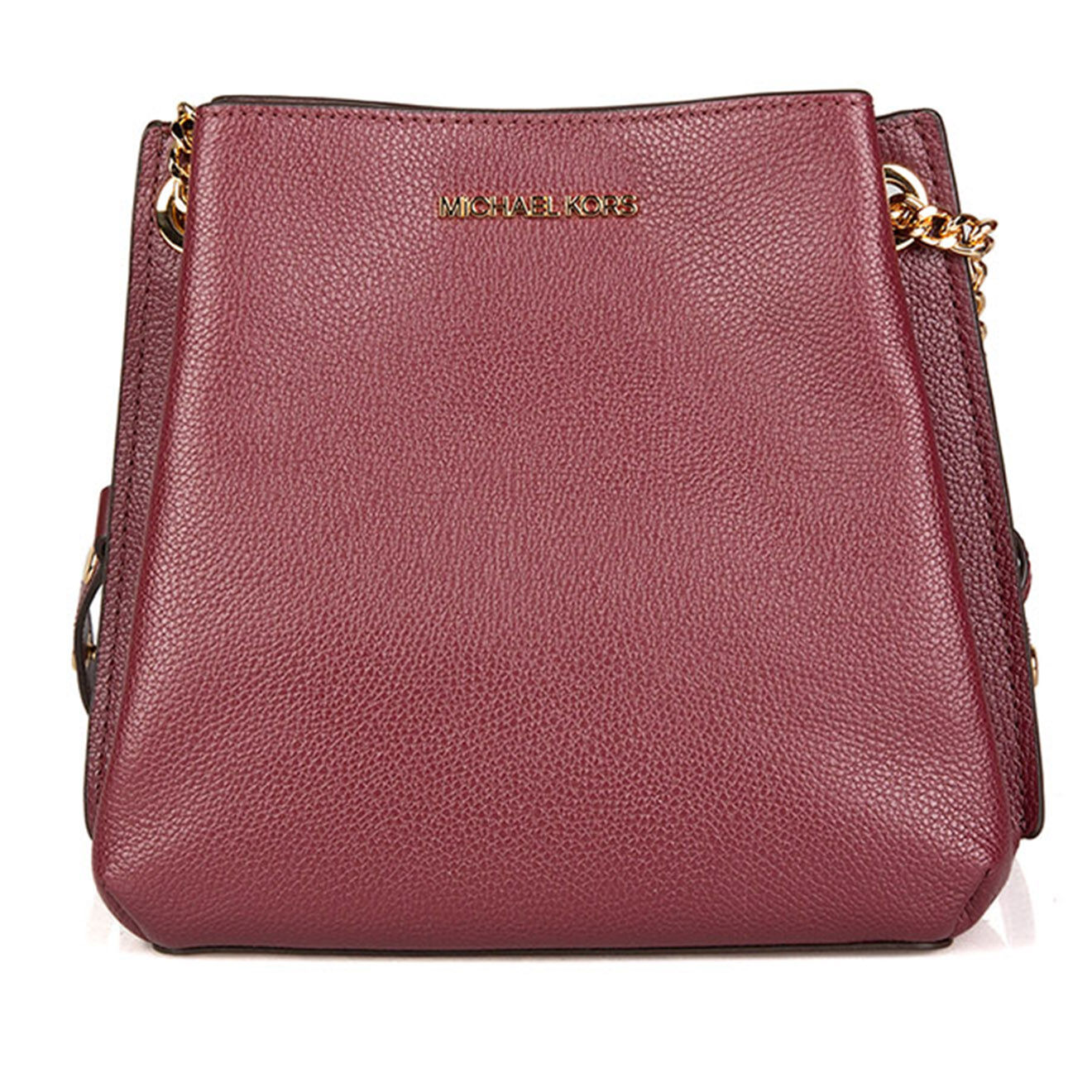 Michael Kors Sac seau en Cuir Teagen bordeaux - 17x12x9 cm