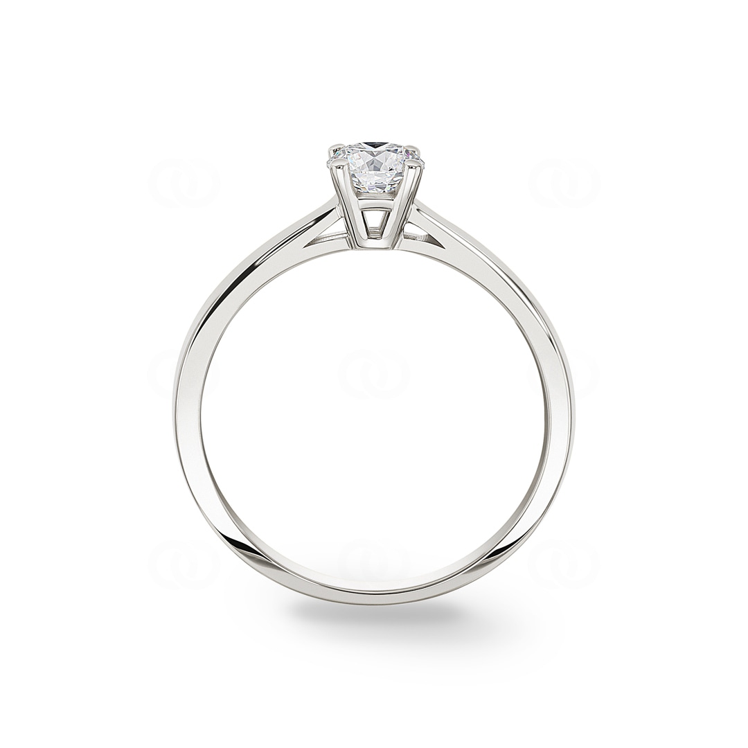 Verlobungsring 750/18 K Weissgold mit Diamant 0.40 ct H/si
