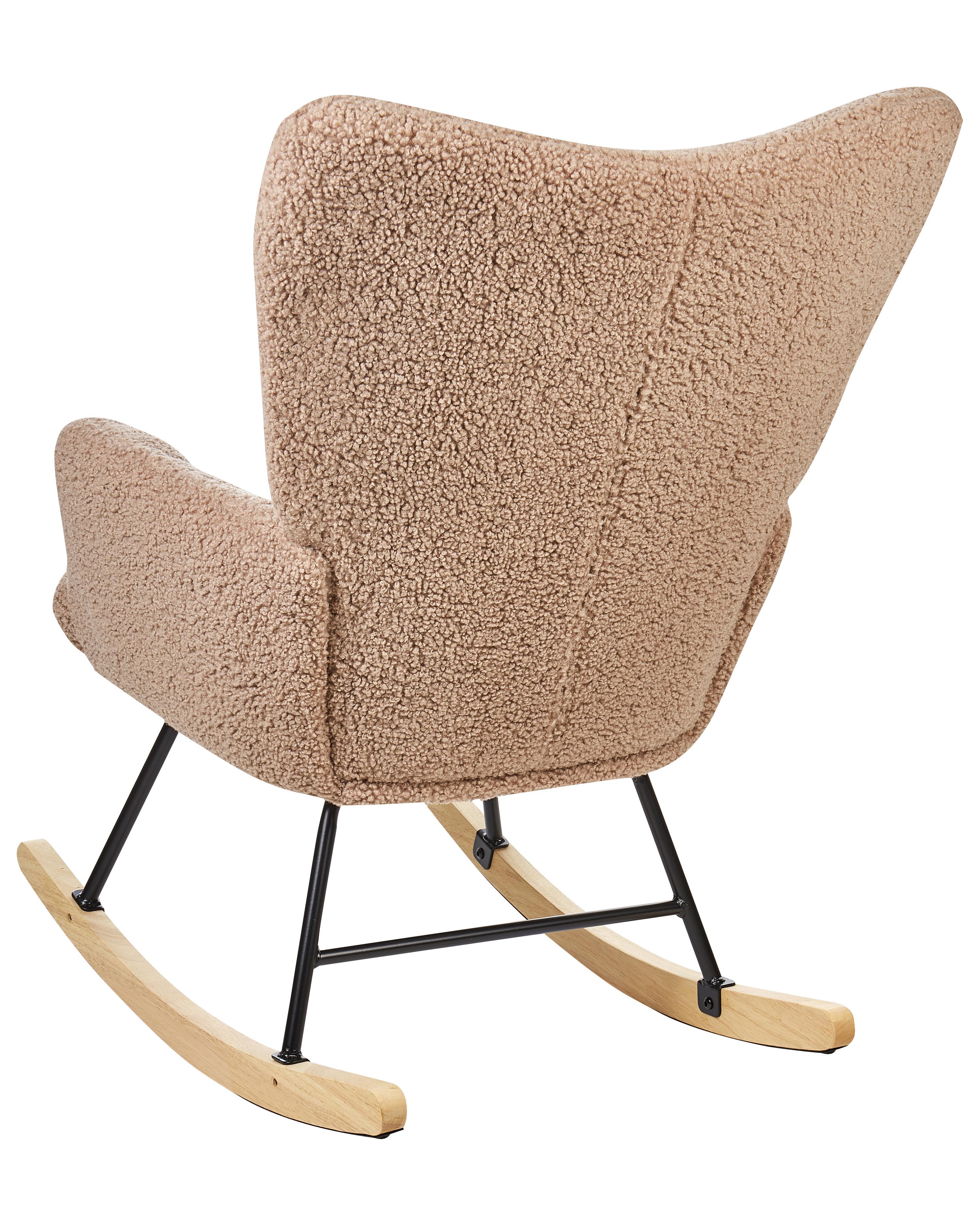 Schommelstoel OULU Bouclé Zandbeige