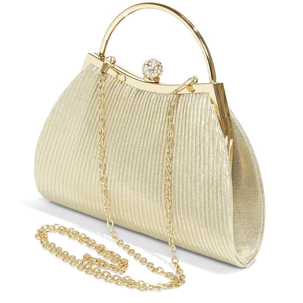 Sac à main pailleté beige 23,8x5,4xH19cm