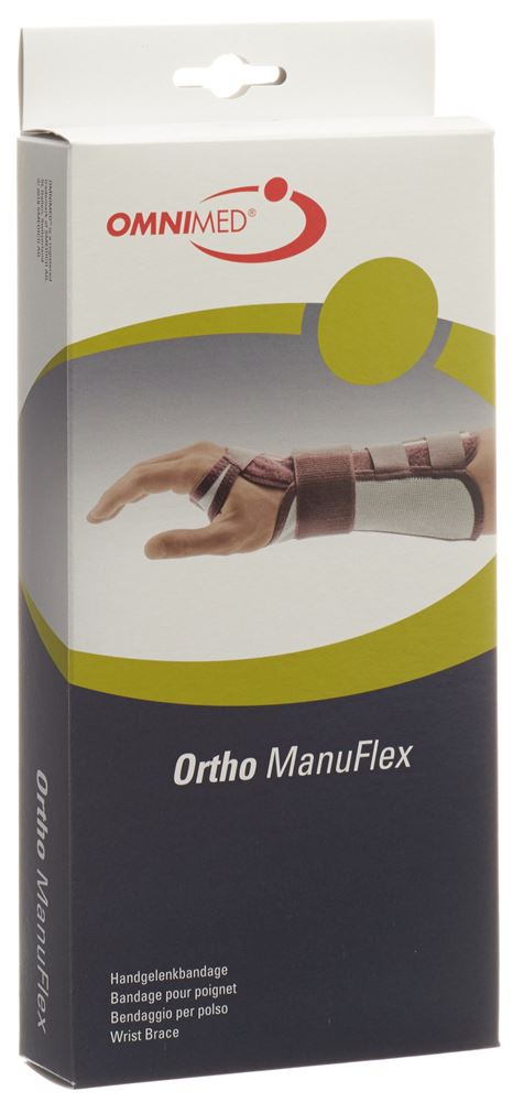 Omnimed Ortho Manu Flex Handgelenkbandage XS 22cm rechts hautfarben 1 Stk