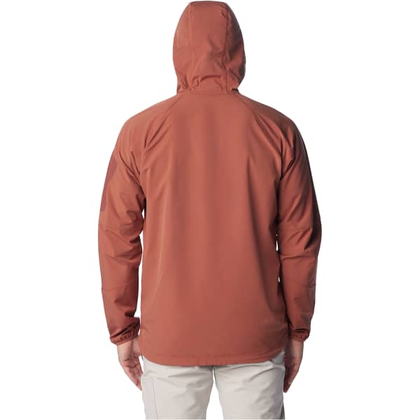 Softshell randonnée COLUMBIA TALL HEIGHTS HOODED SOFTSHELL AUBURN/SPICE RIPSTOP & ZIPS