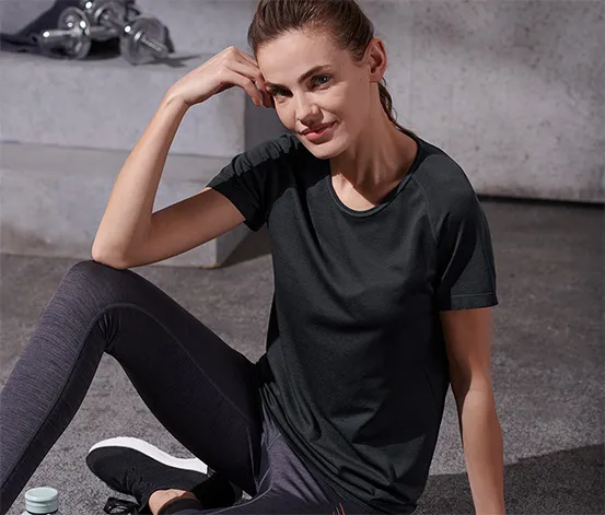 Seamless-Funktionsshirt, schwarz