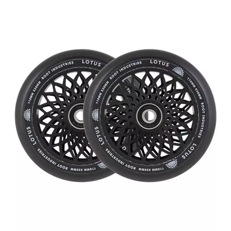 Paire de roues trottinette ROOT INDUSTRIES Lotus Wide Noir 120mm