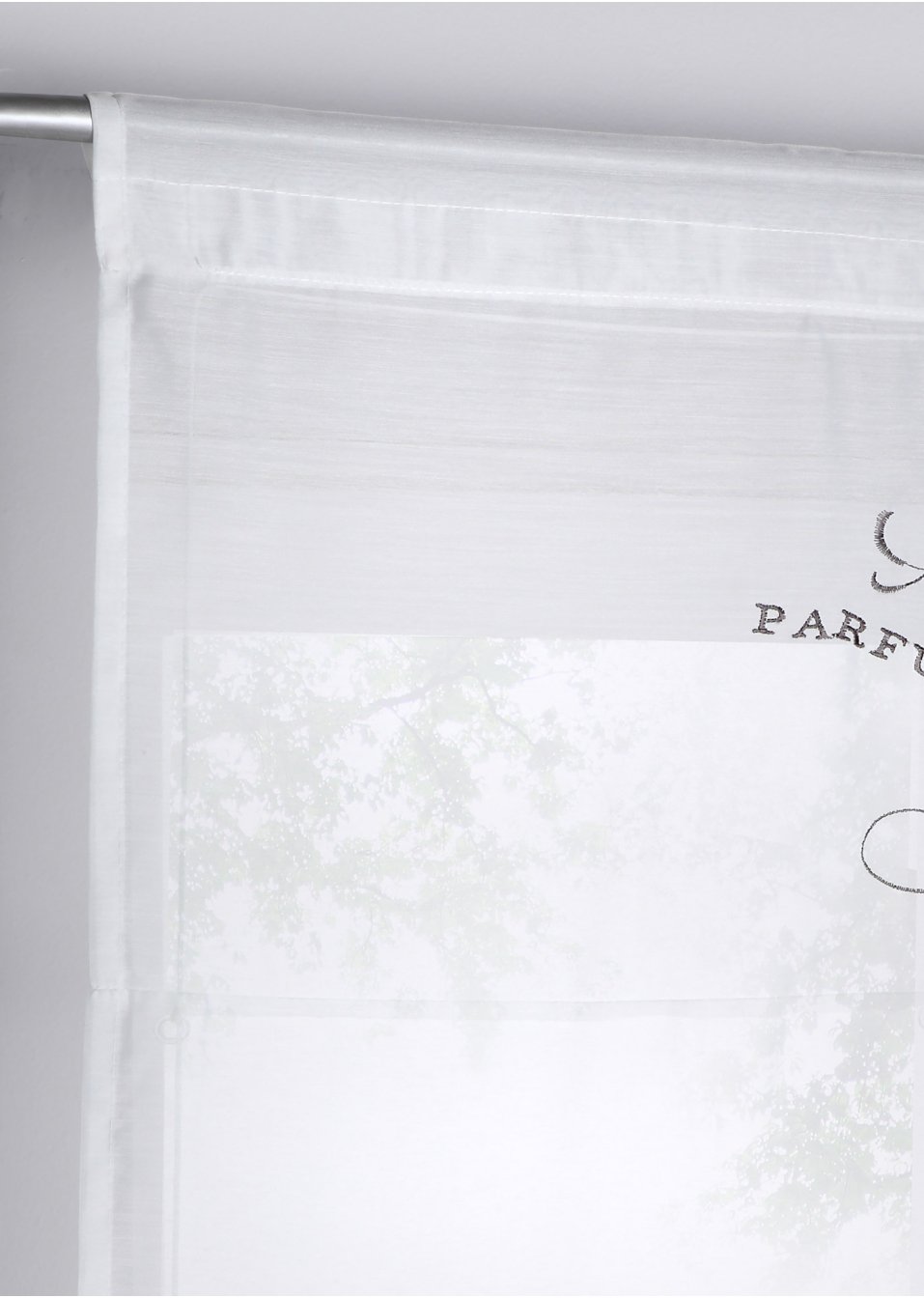 Store bateau transparent avec broderie